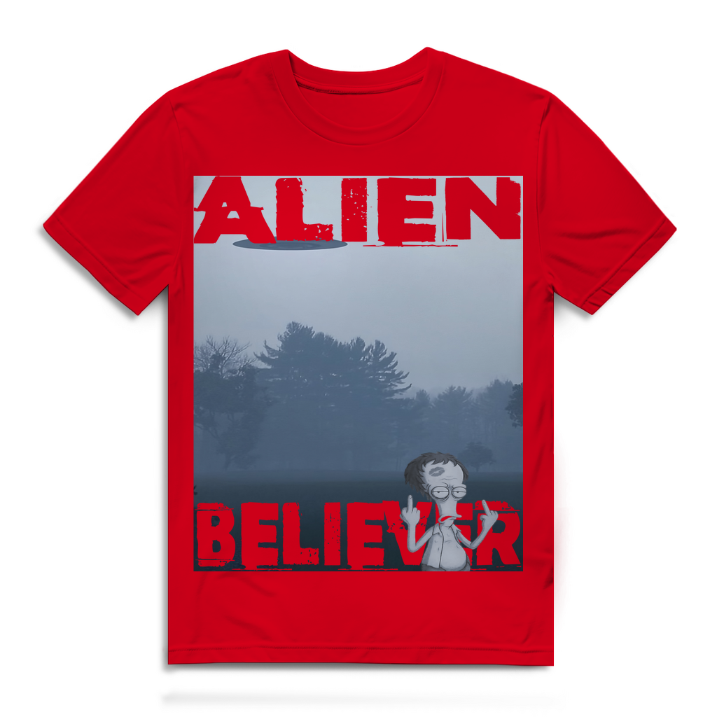 Alien Believer Roger - Herren Premium Bio T-Shirt Red