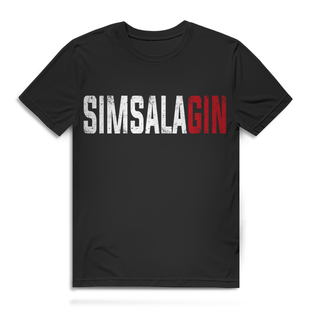 Herren Shirt Simsalagin lustiges Gin Spruch T-Shirt Party Alkohol Geschenk Fun Black