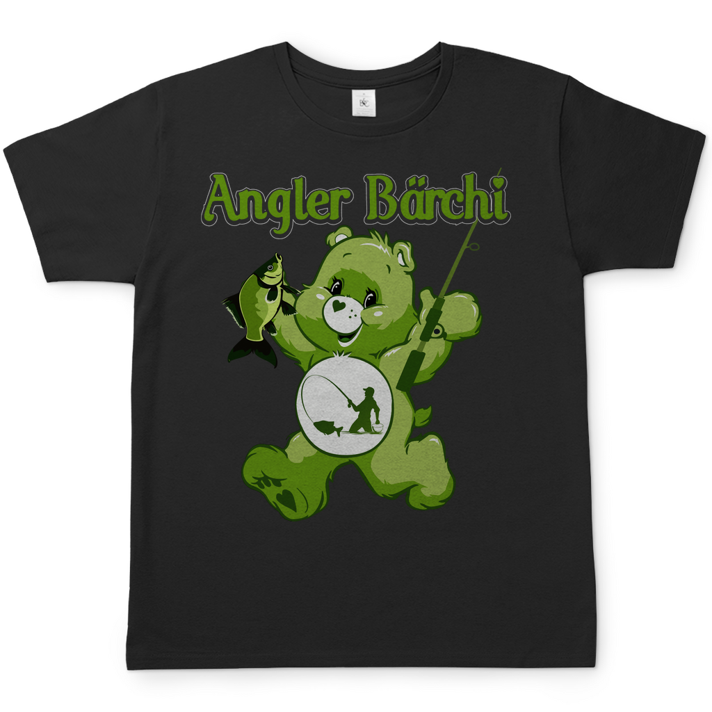 Angler Bärchi - Glücksbärchi - Herren Shirt Black