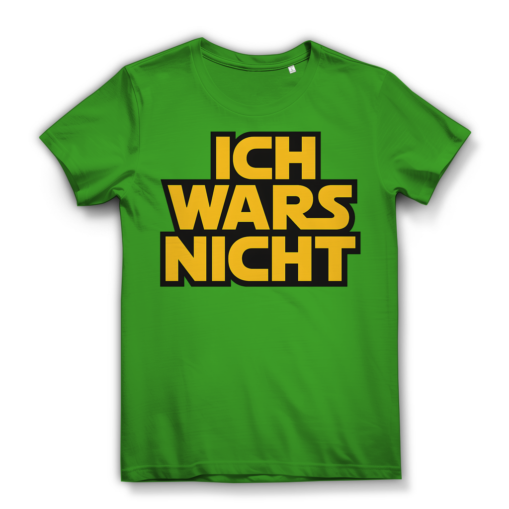 Star Wars Shirt Damen Parodie Ich Wars Nicht Bio XS-XXL Real Green