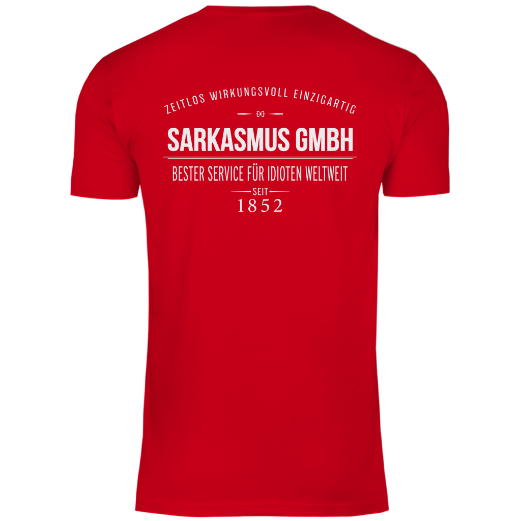 Sarkasmus GmbH bester Service für Idioten weltweit - Herren Shirt Red