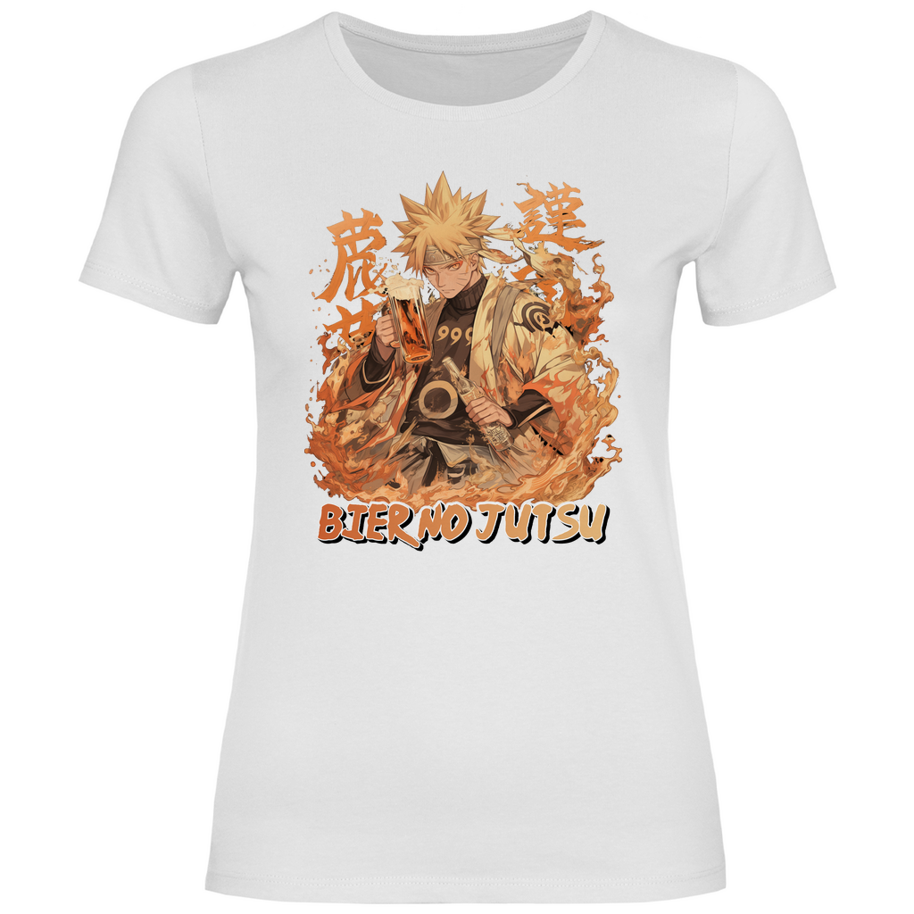 Naruto Bier no Jutsu - Damenshirt White