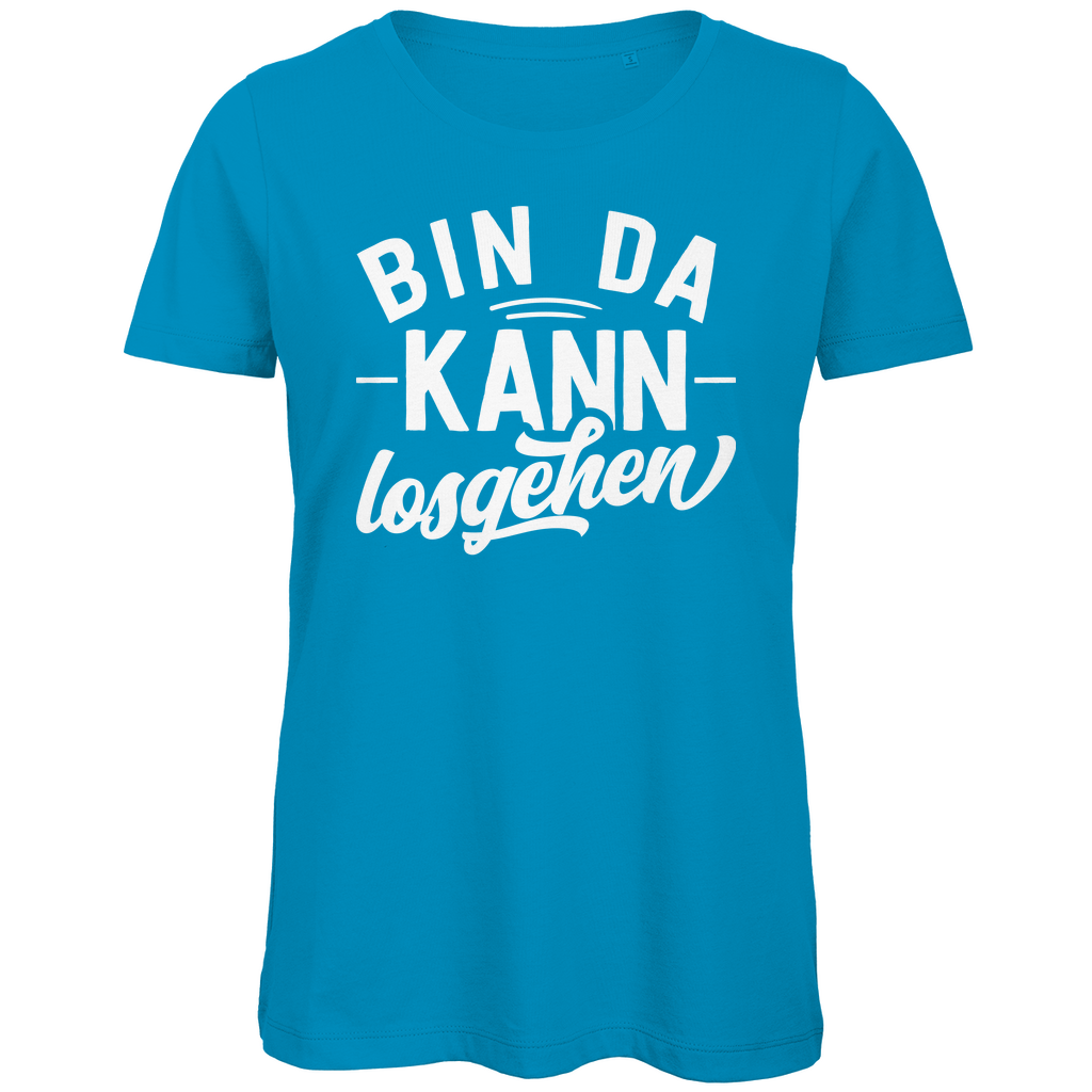 Bin da kann losgehen - Damen Premium Bio T-Shirt Atoll