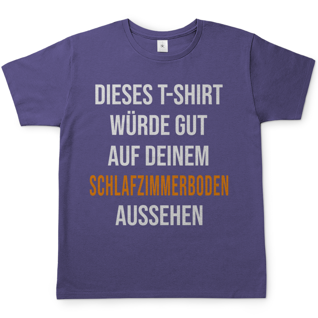 T-Shirt würde gut auf deinem Schlafzimmerboden aussehen - Herren Shirt Millennial Lilac