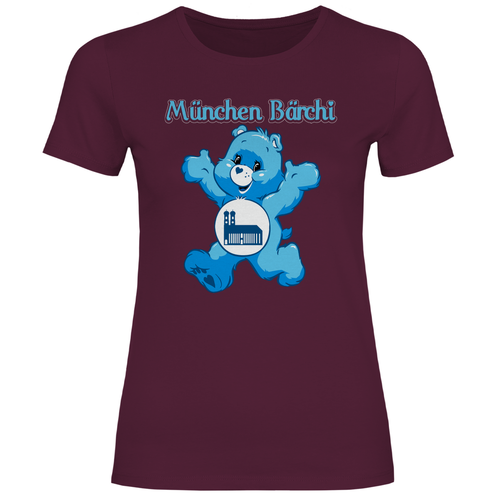 München Bärchi - Glücksbärchi - Damenshirt Burgundy