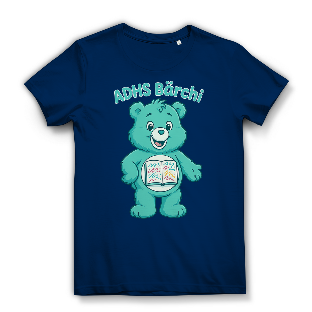 ADHS Bärchi - Glücksbärchi - Damen Premium Bio T-Shirt Navy