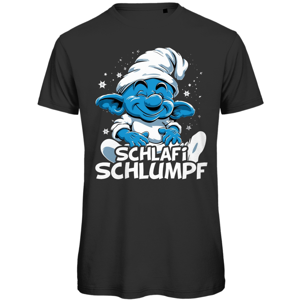 Schlafi Schlumpf - Herren Premium Bio T-Shirt Black