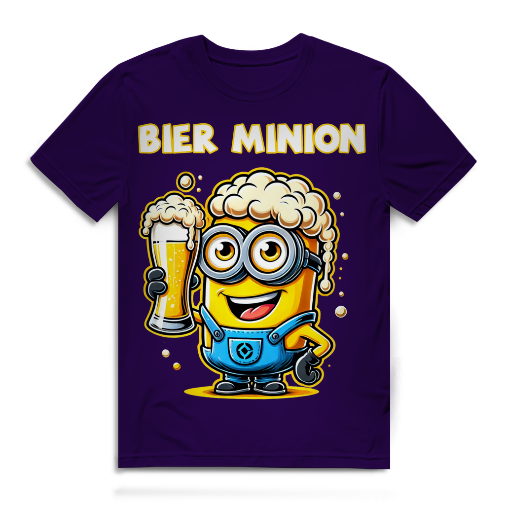 Lustiges Bier Minion Herren Bio T-Shirt – Perfekt für Bierliebhaber