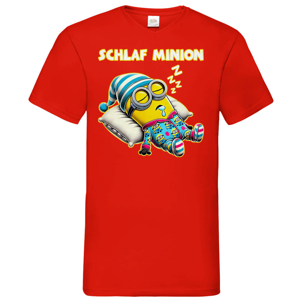 Schlaf Minion - Herren V-Neck Shirt