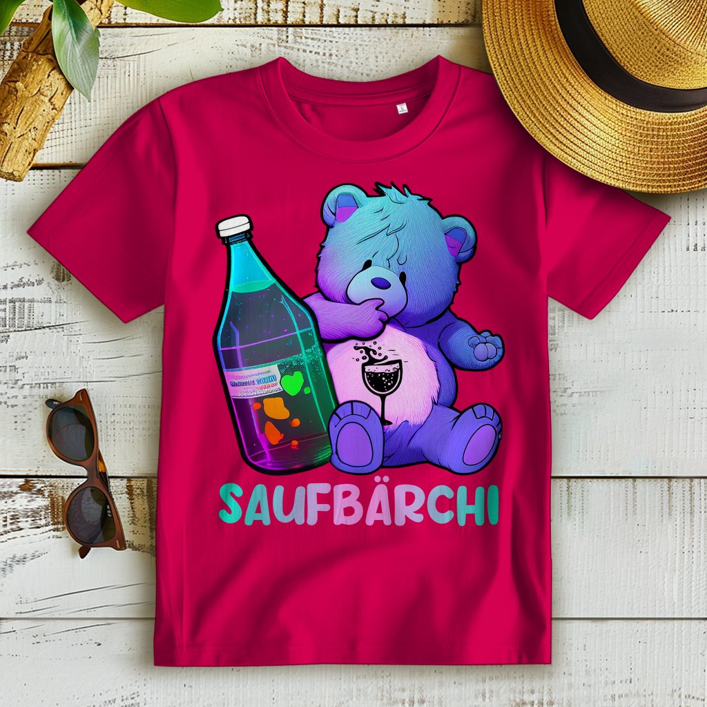 Saufbärchi - Glücksbärchi - Damen Premium Bio T-Shirt