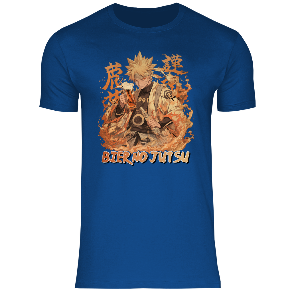 Naruto Bier no Jutsu - Herren Shirt Royal Blue