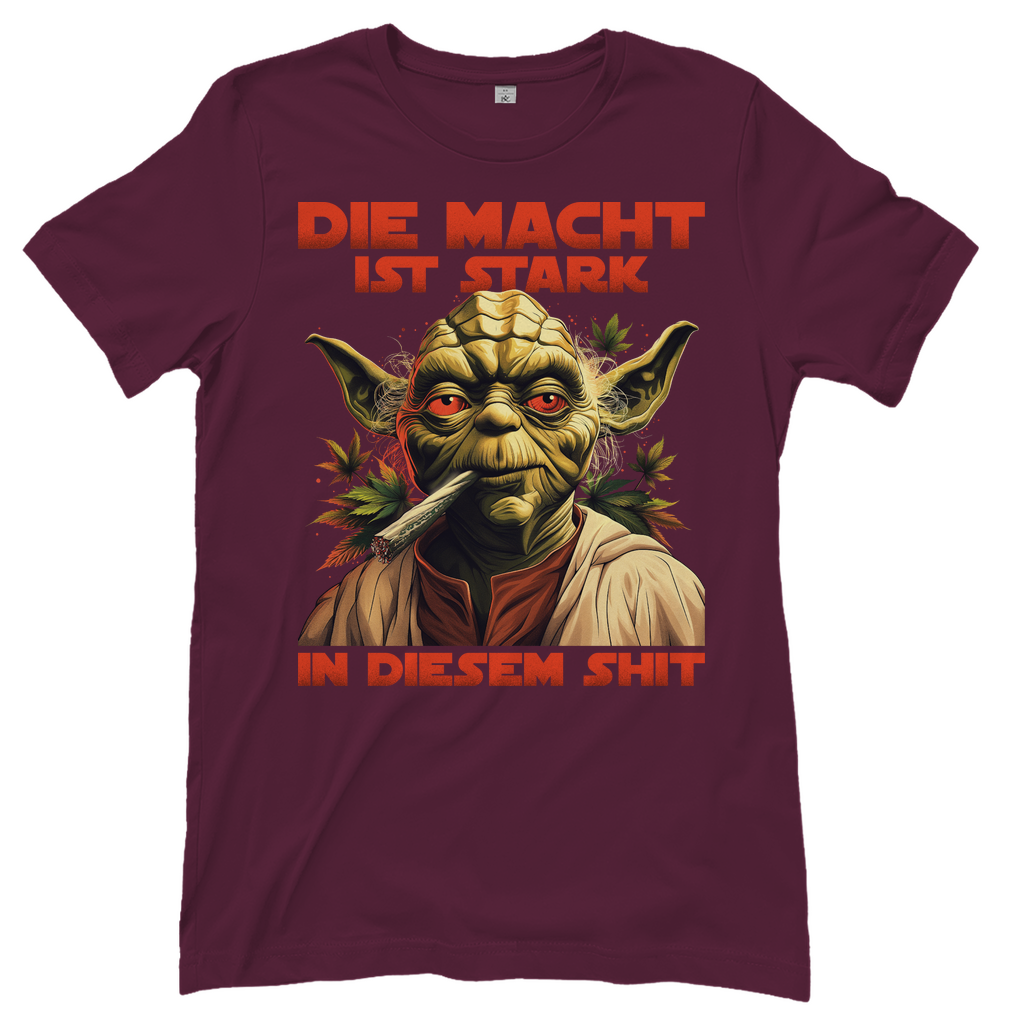Die Macht ist stark in diesem Shit - Yoda Star Wars - Damenshirt Burgundy