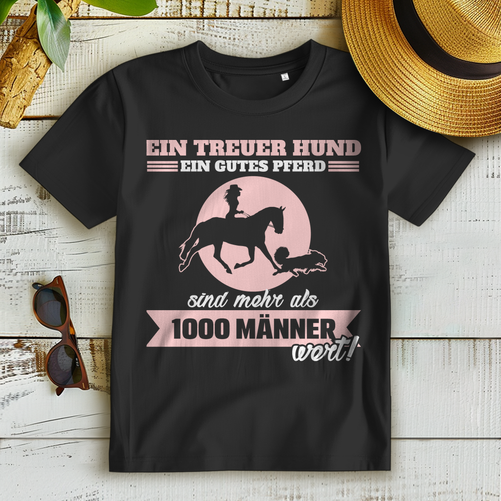 Pferde & Hund Shirt Damen – Lustiger Tierspruch für Reiterinnen