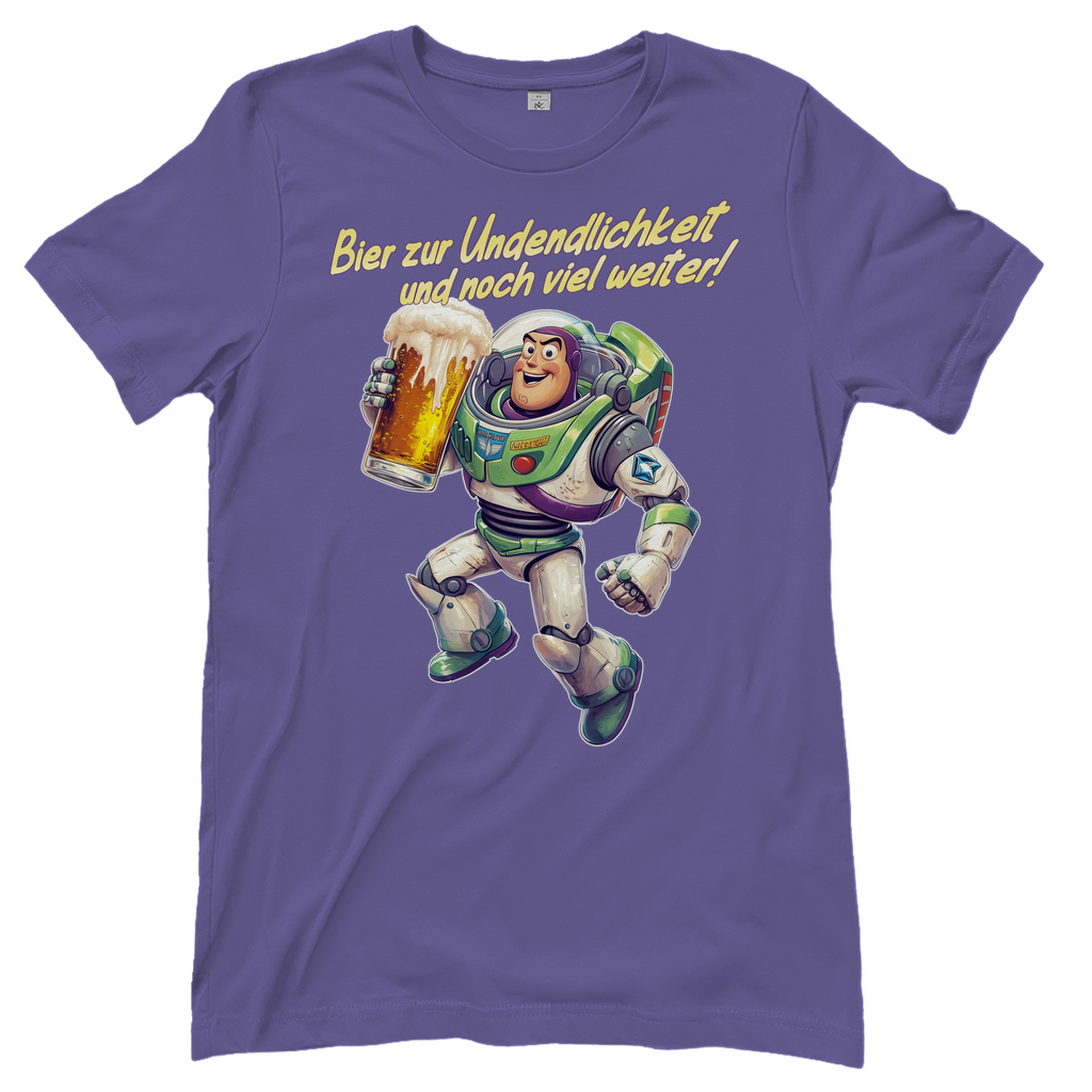 Bier zur Unendlichkeit und noch viel weiter - Buzz Lightyear Toy Story - Damenshirt Millennial Lilac