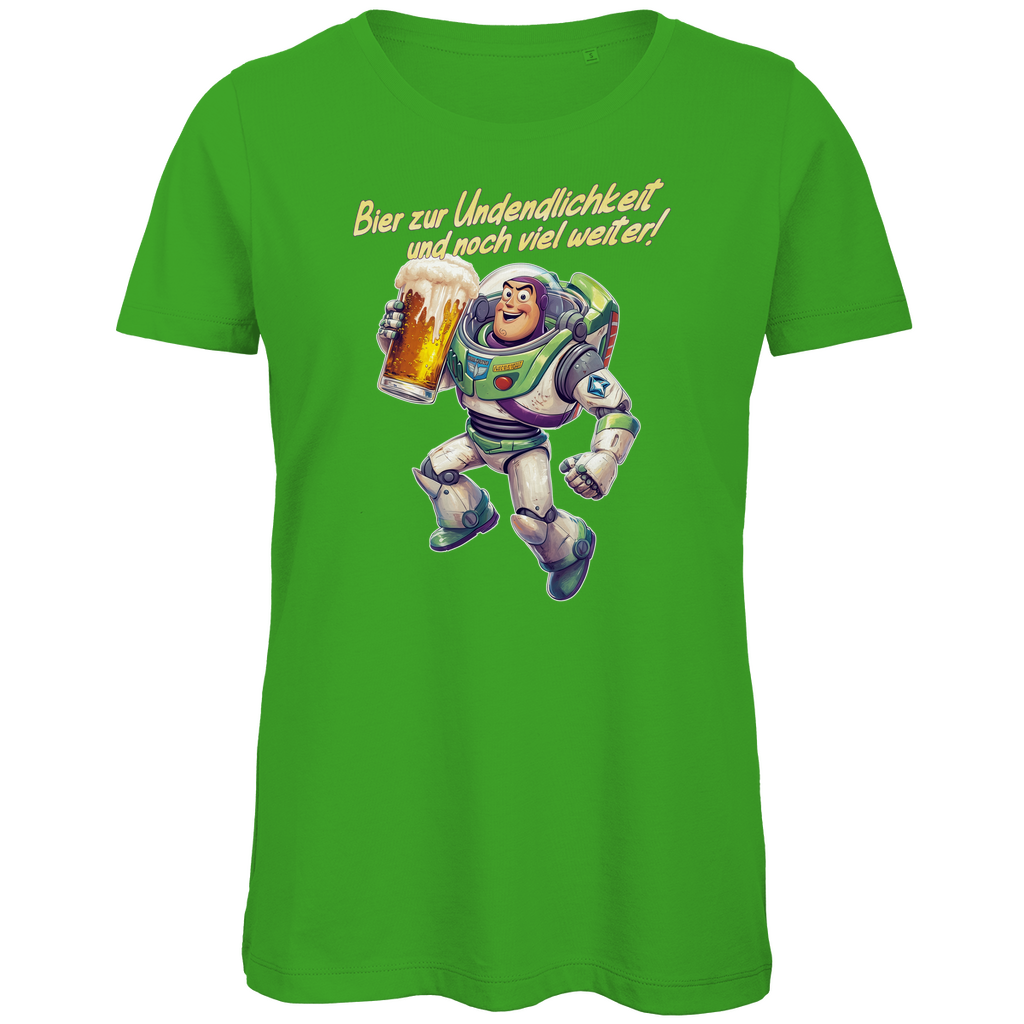 Bier zur Unendlichkeit und noch viel weiter - Buzz Lightyear Toy Story - Damen Premium Bio T-Shirt Real Green
