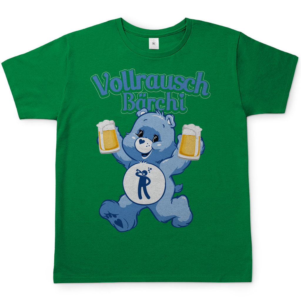Vollrausch Bärchi - Glücksbärchi - Herren Shirt Kelly Green