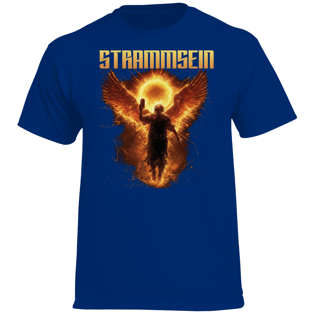 Strammsein Du Ich Wir Bier - Herren Heavy Cotton T-Shirt Sport Royal