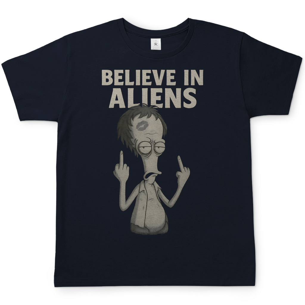 Roger Smith American Dad Believe in Aliens - Herren T-Shirt Navy