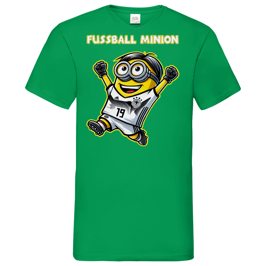 Fussball Minion - Herren V-Neck Shirt