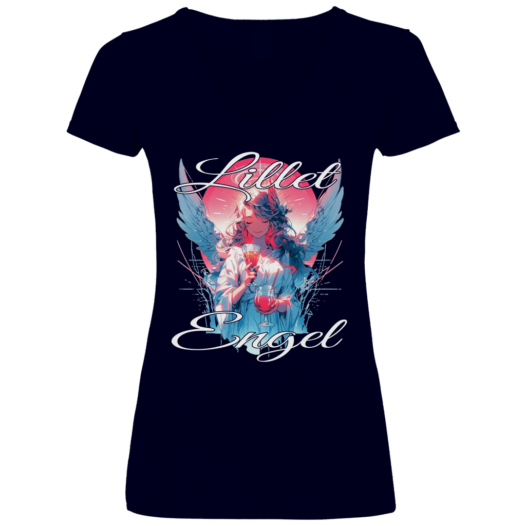 Lillet Engel - V-Neck Damenshirt Deep Navy
