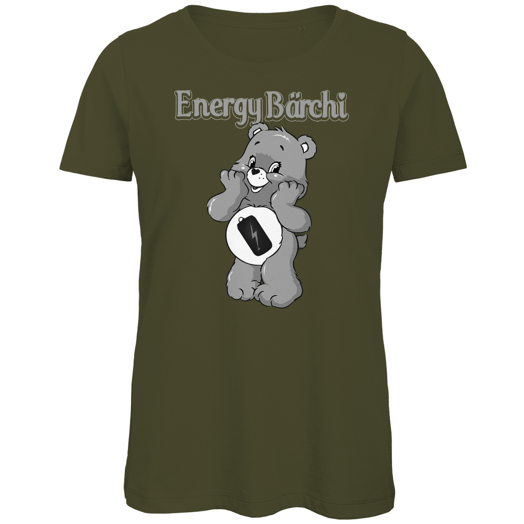 Energy Bärchi - Glücksbärchi - Damen Premium Bio T-Shirt Khaki