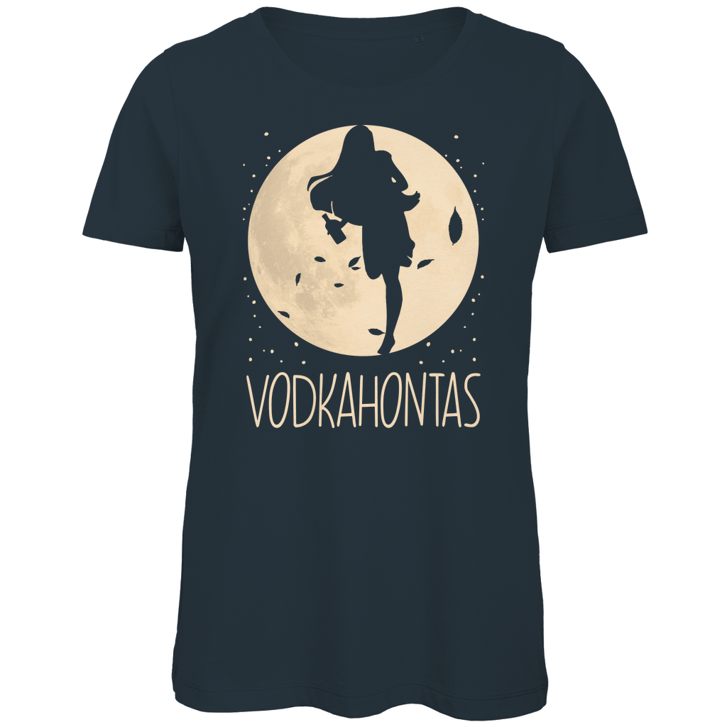 Mond Prinzessin - Vodkahontas - Damen Premium Bio T-Shirt Dark Grey