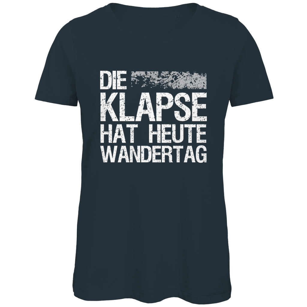 Die Klapse hat heute Wandertag - Damen Premium Bio T-Shirt Dark Grey