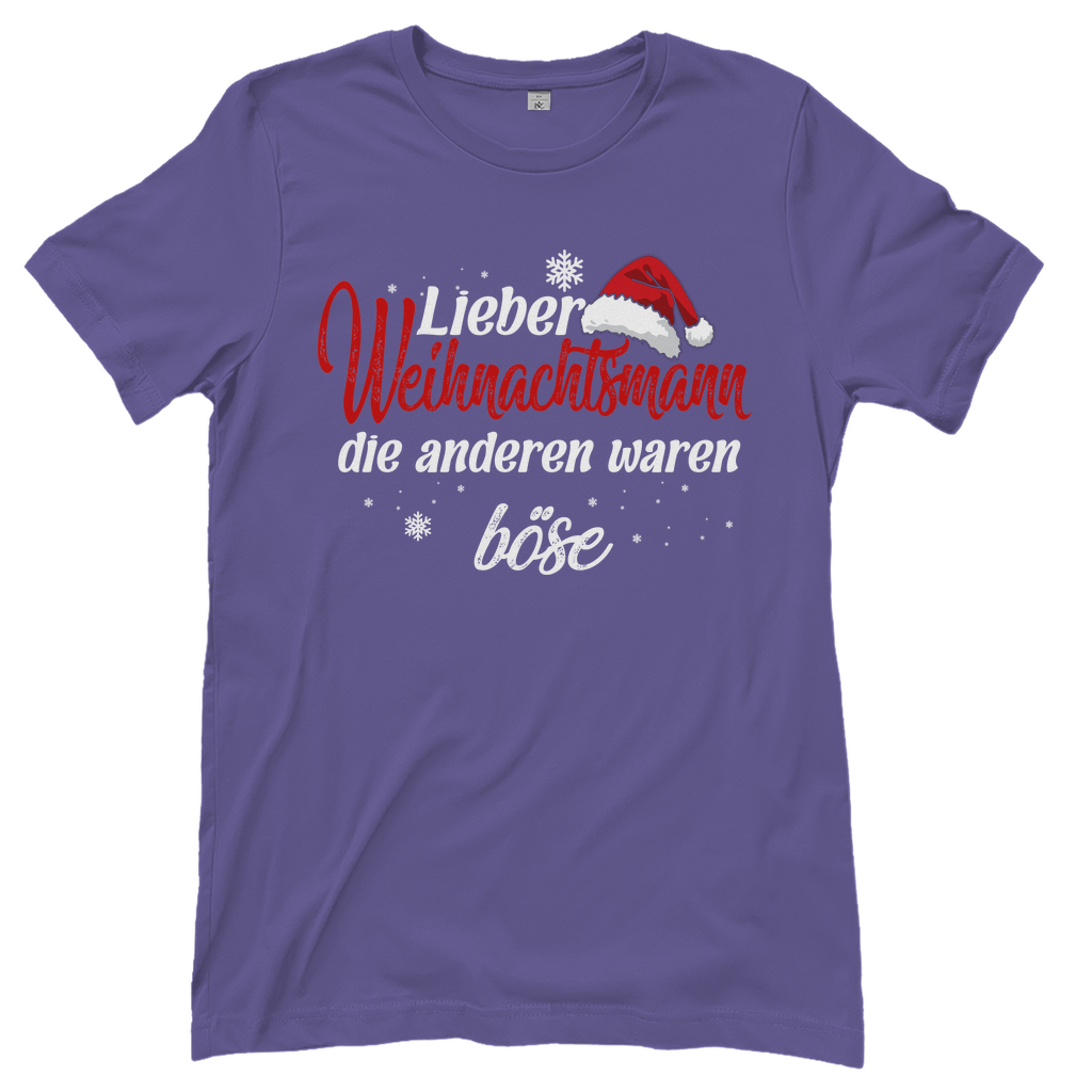 Lieber Weihnachtsmann Partnerlook - die anderen waren böse - Damenshirt Millennial Lilac