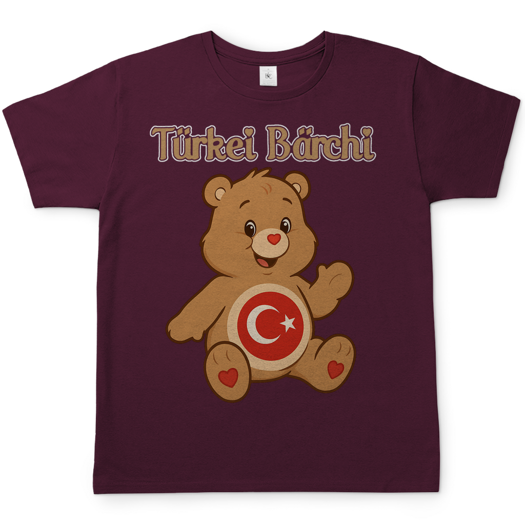 Türkei Bärchi - Glücksbärchi - Herren T-Shirt Burgundy