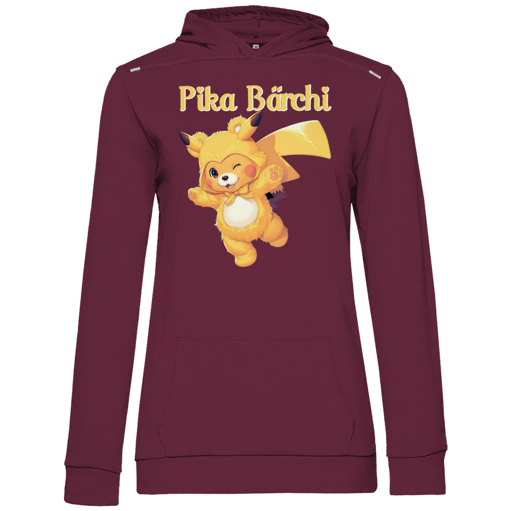 Pika Bärchi - Glücksbärchi - Damen Hoodie Wine