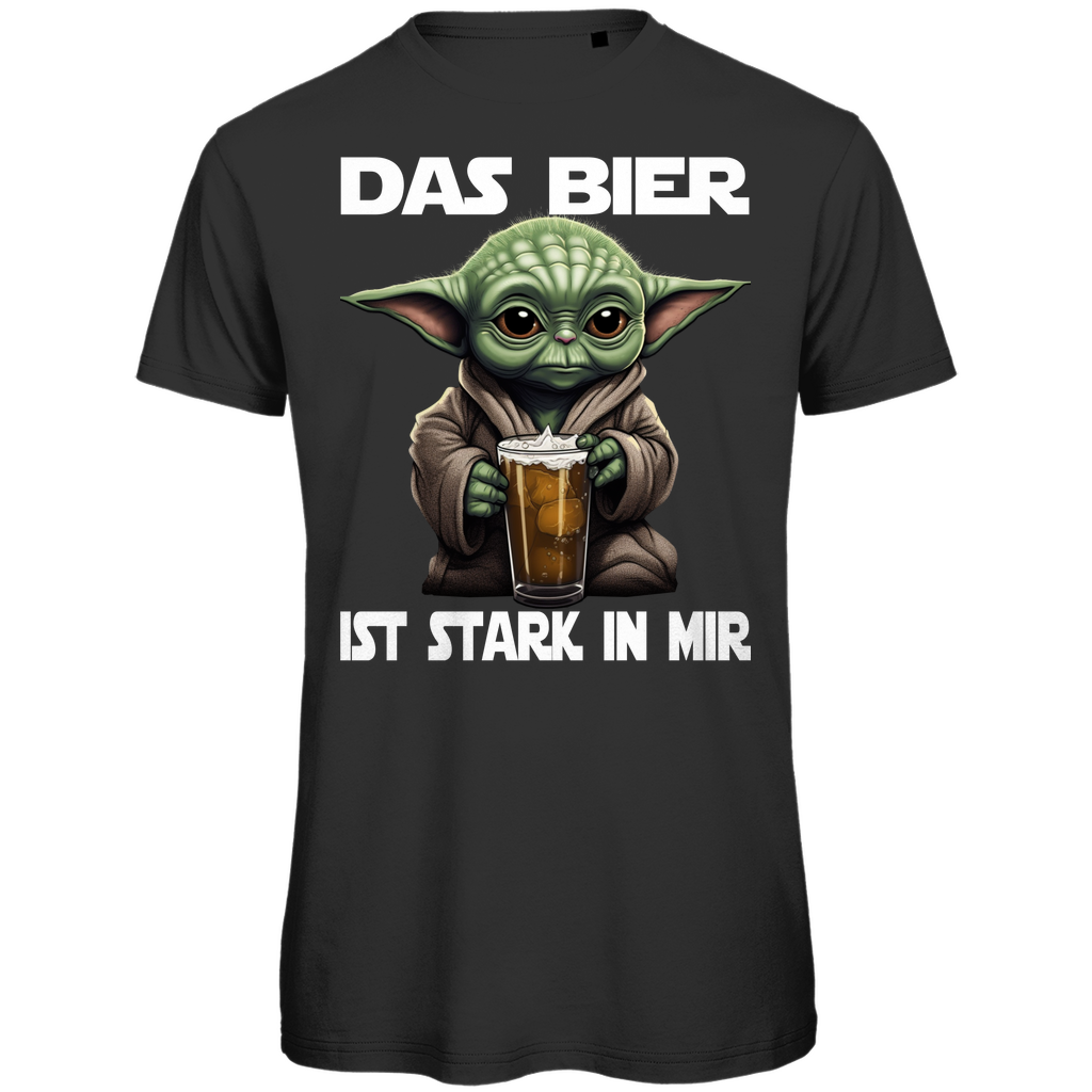 Das Bier ist stark in mir Baby Yoda Grogu - Herren Premium Bio T-Shirt Black