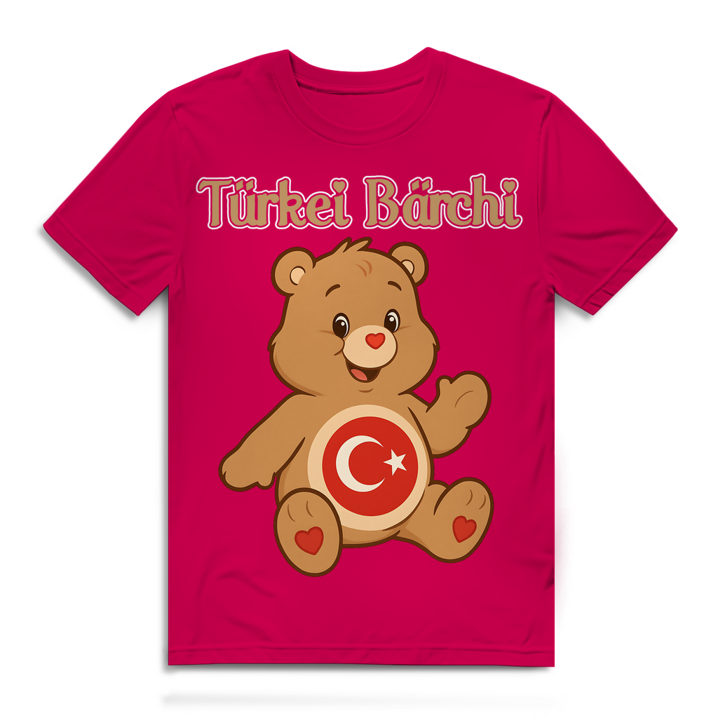 Türkei Bärchi - Glücksbärchi - Herren Premium Bio T-Shirt Fuchsia