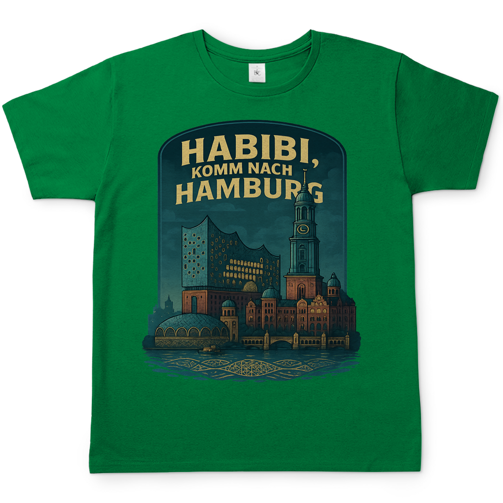 Habibi komm nach Hamburg - Herren T-Shirt Kelly Green