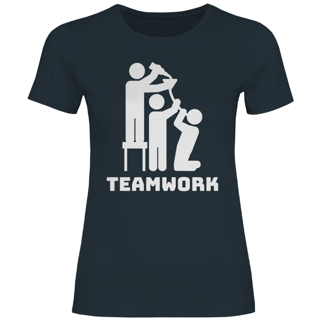 Teamwork - Damenshirt Dark Grey Solid