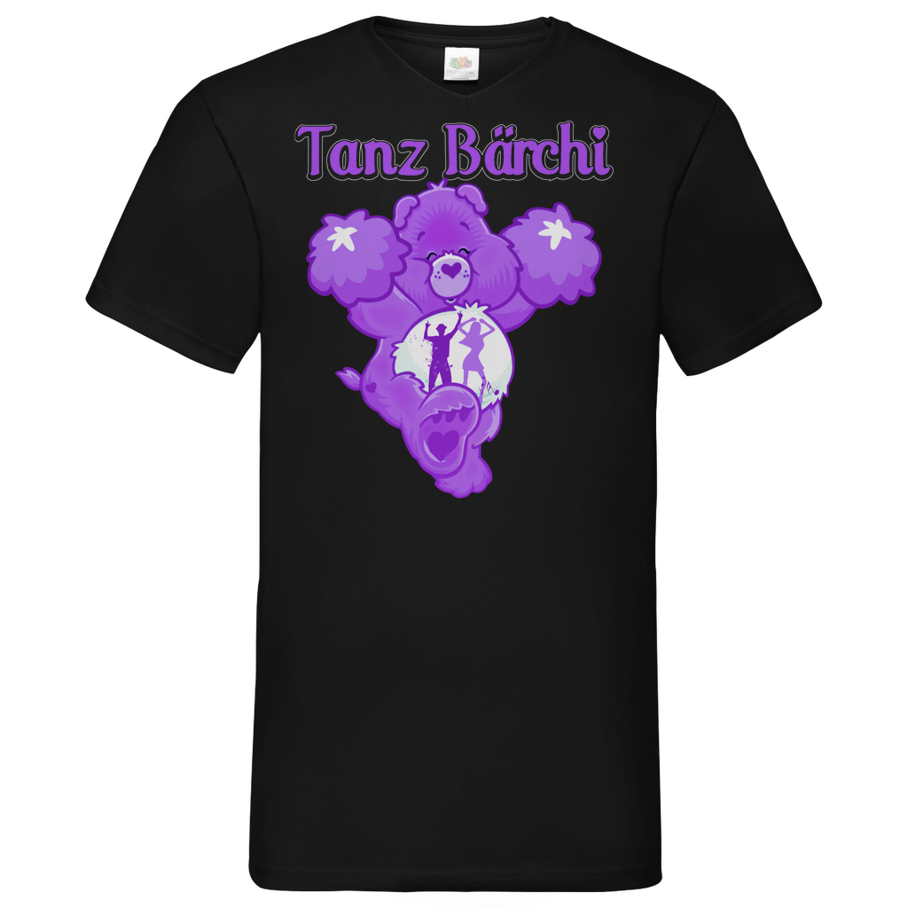 Tanz Bärchi - Glücksbärchi - Herren V-Neck Shirt Black