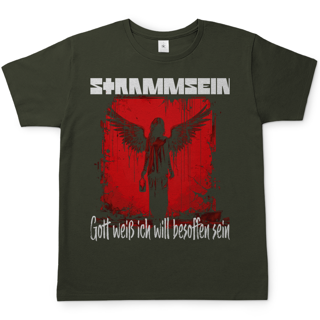 Strammsein Gott weiß ich will besoffen sein - Herren Shirt Urban Khaki