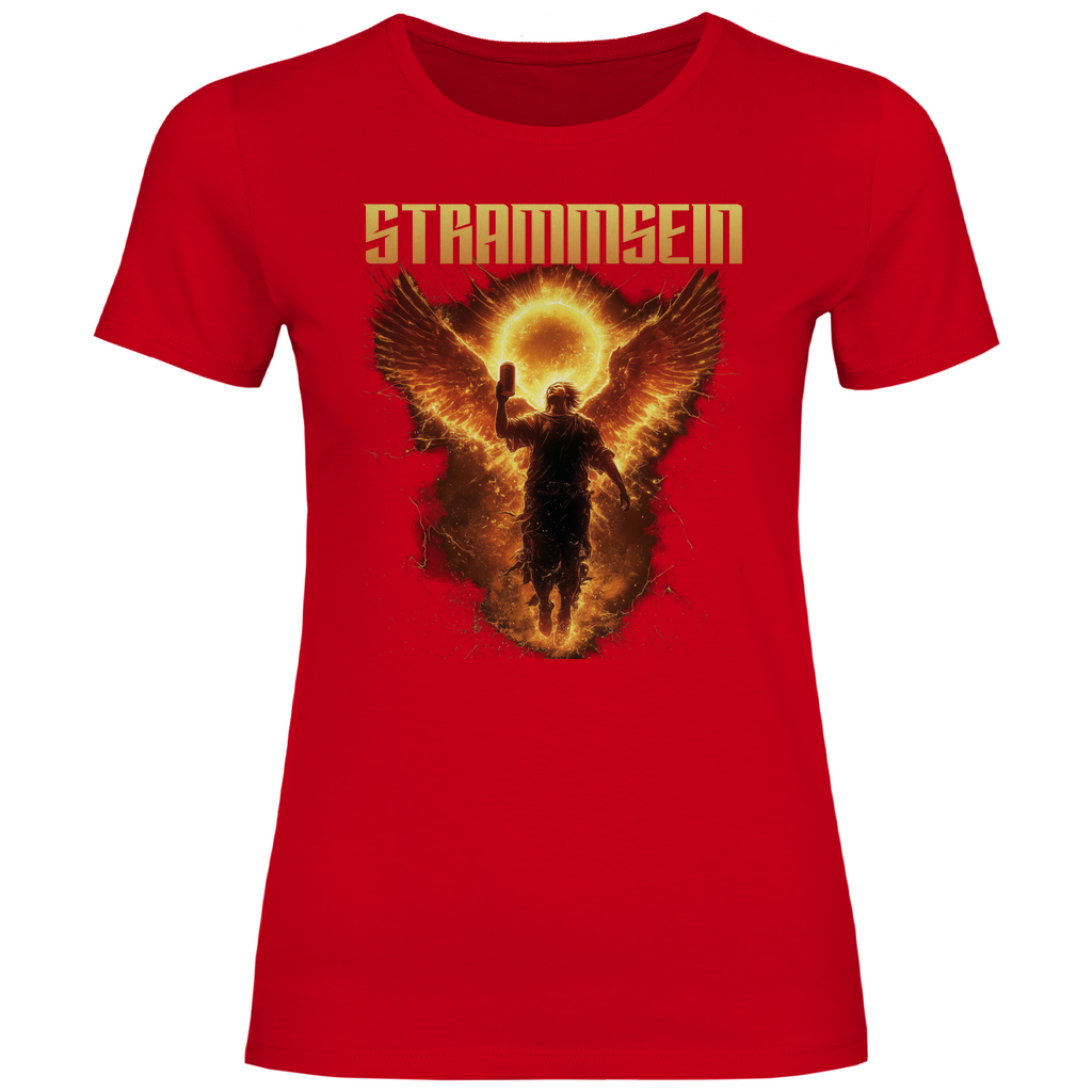 Strammsein Du Ich Wir Bier - Damenshirt Red