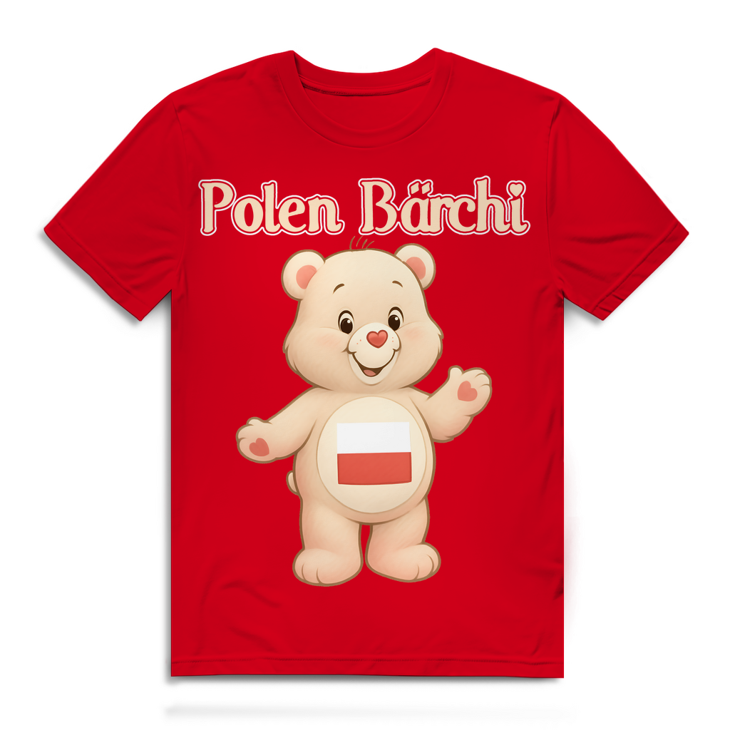 Polen Bärchi - Glücksbärchi - Herren Premium Bio T-Shirt Red