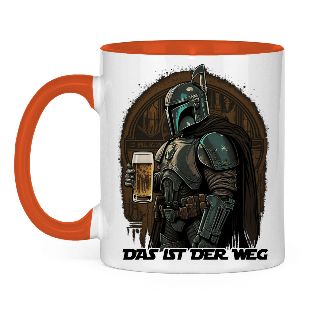 Das ist der Weg Mandalorianer Bier - Tasse zweifarbig Orange