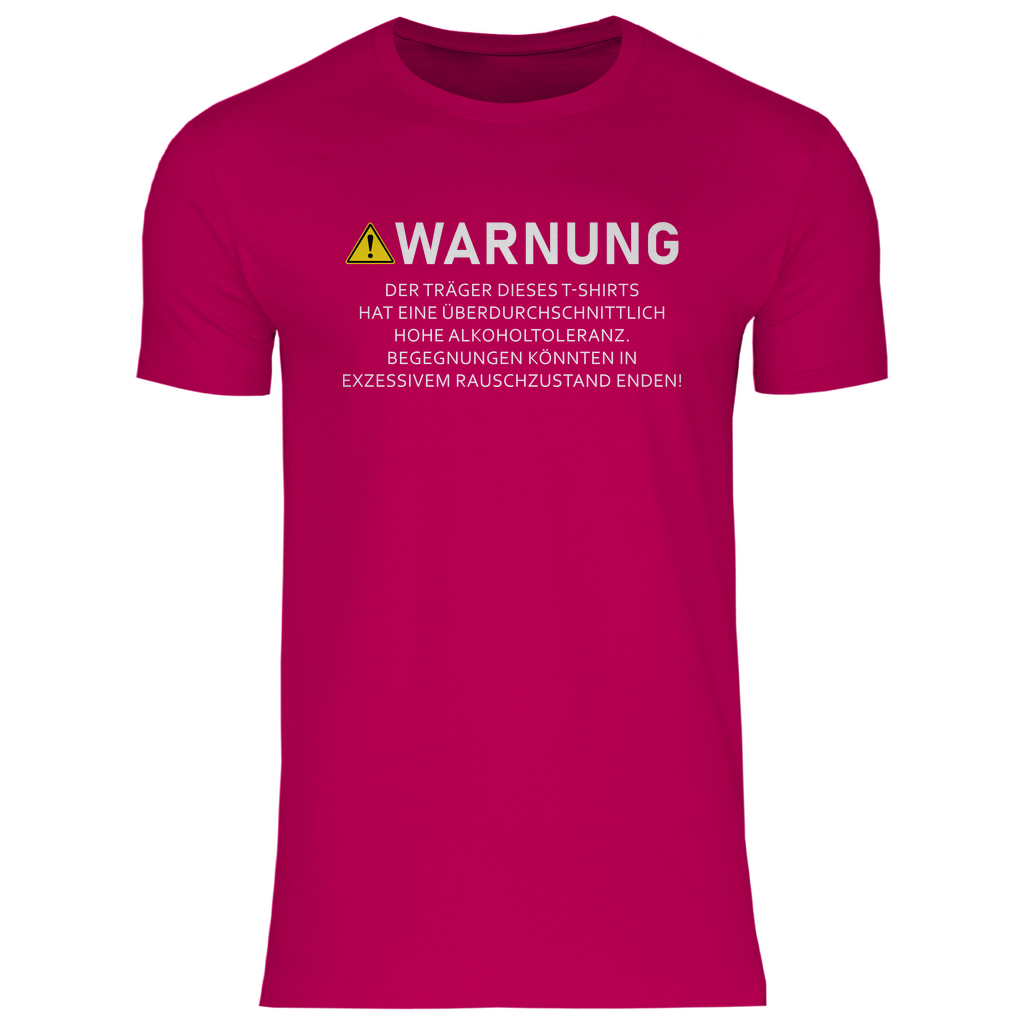 Warnung - Überdurchschnittliche Alkoholtoleranz - Herren Shirt Sorbet