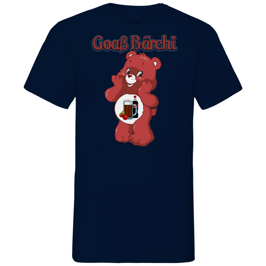 Goaß Bärchi - Glücksbärchi - Herren V-Neck Shirt Navy