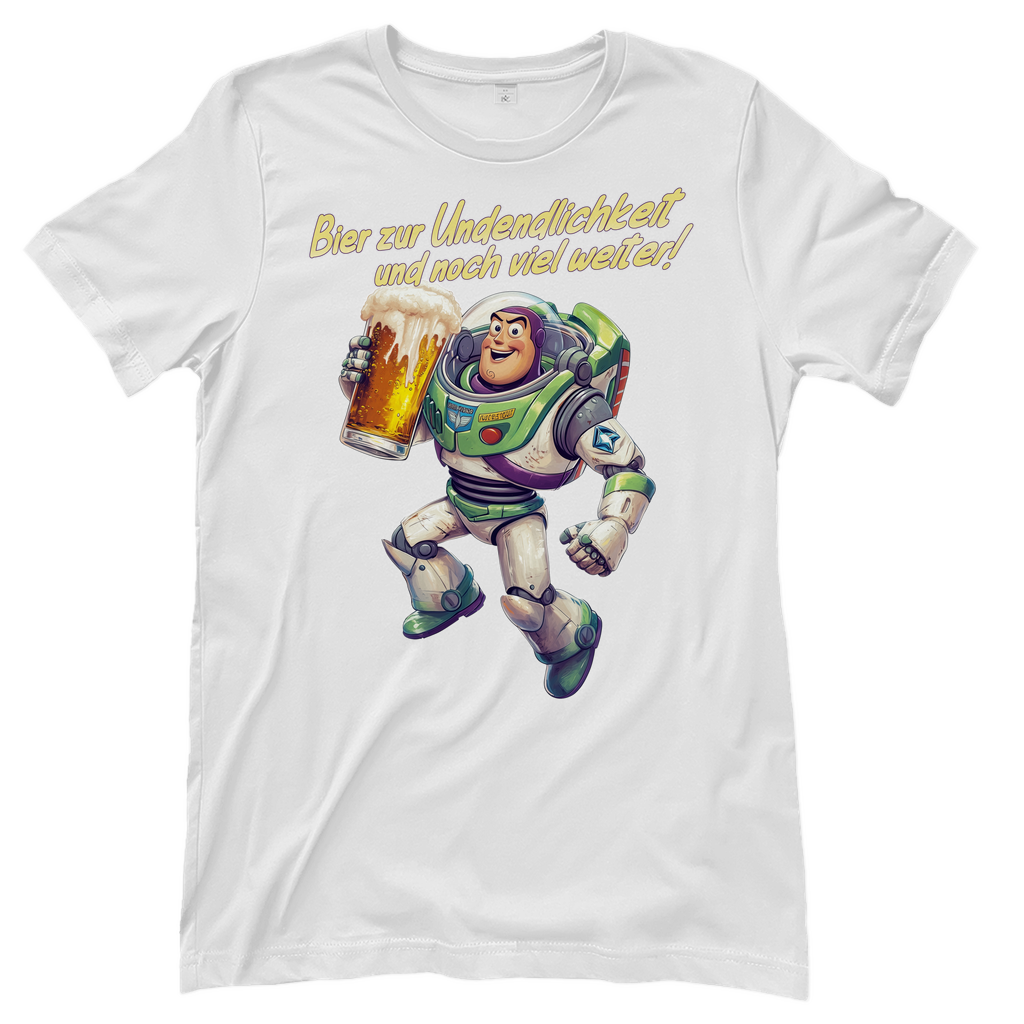 Bier zur Unendlichkeit und noch viel weiter - Buzz Lightyear Toy Story - Damenshirt White