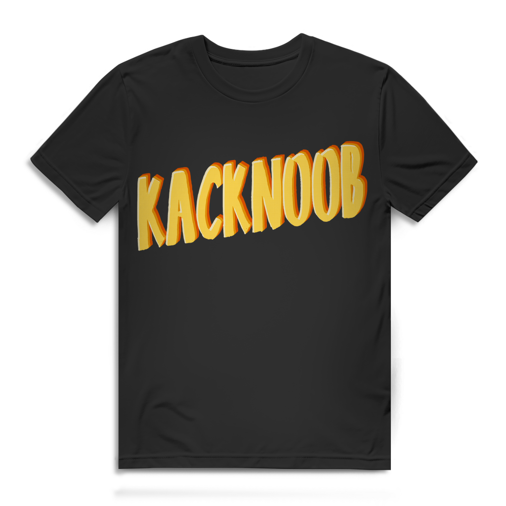 Herren T-Shirt Kacknoob Gaming Shirt Gamer Spruch Noob Shirt Black