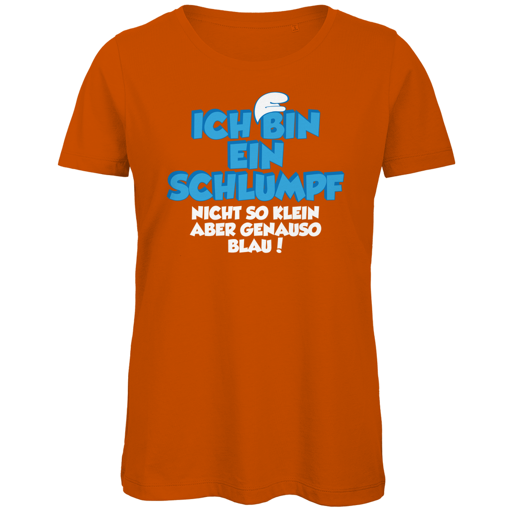 Ich bin ein Schlumpf nicht so klein aber genauso blau - Damen Premium Bio T-Shirt Urban Orange
