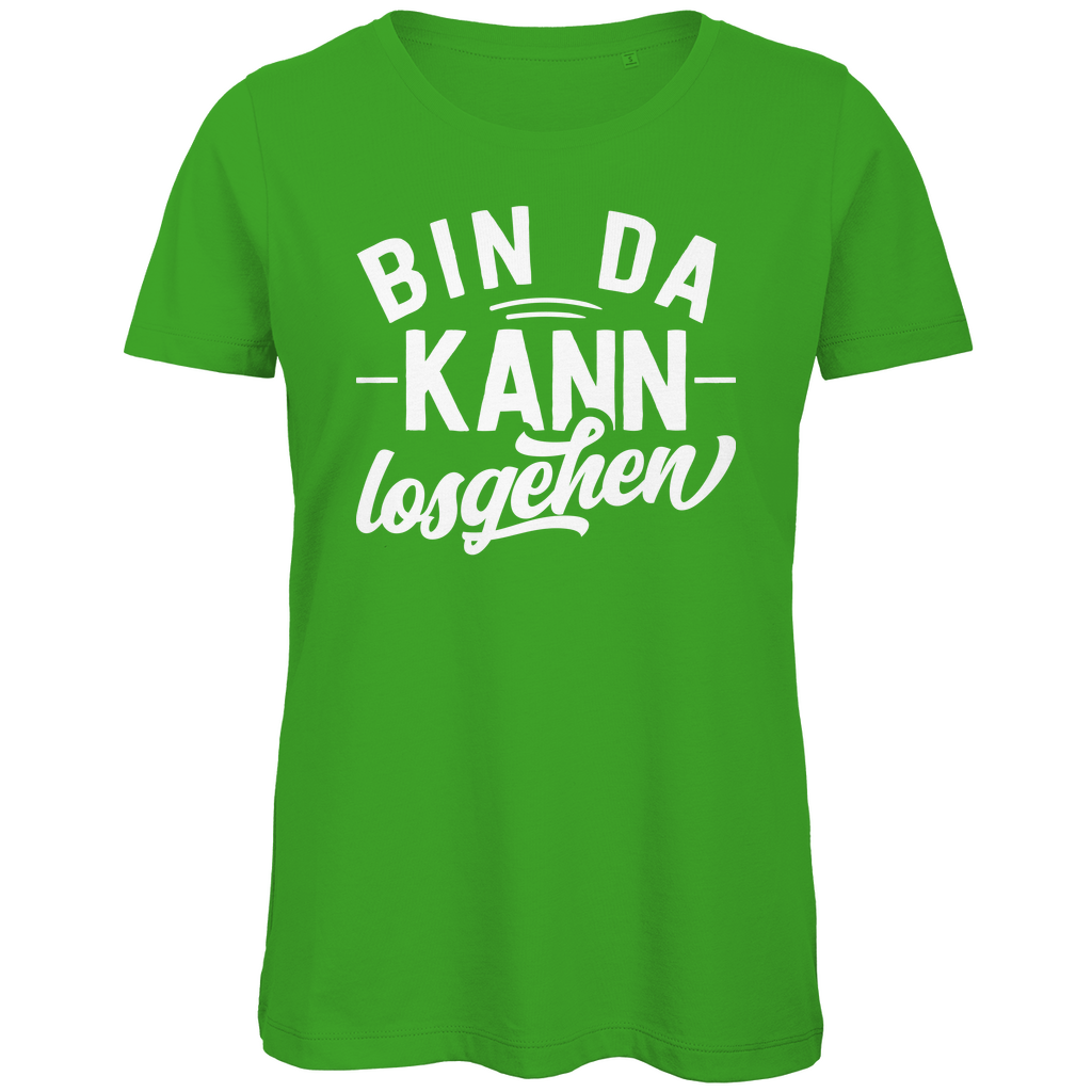Bin da kann losgehen - Damen Premium Bio T-Shirt Real Green