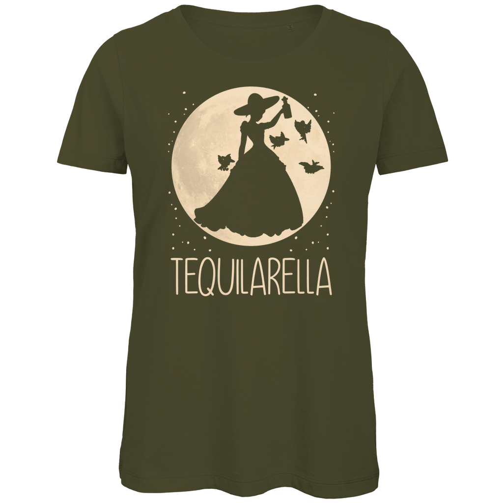 Mond Prinzessin - Tequilarella - Damen Premium Bio T-Shirt Khaki