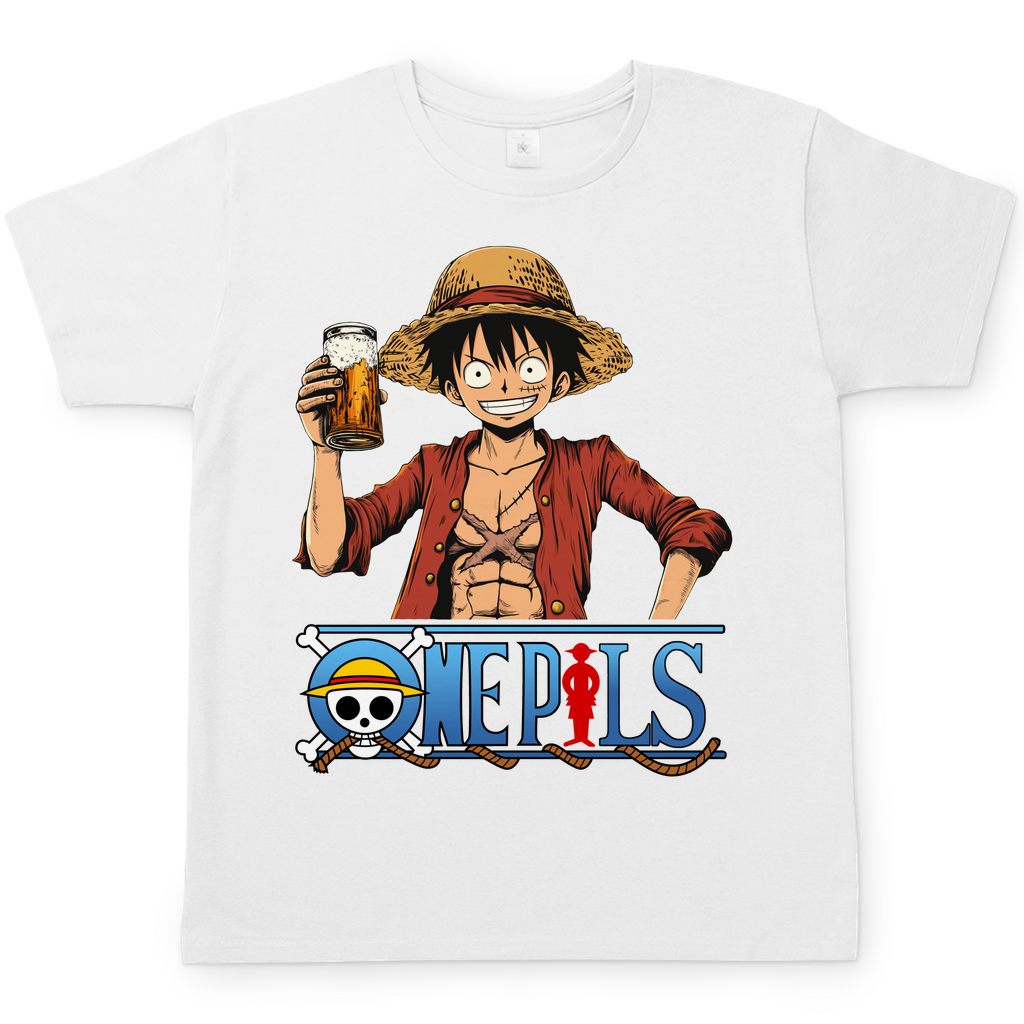One Pils - One Piece Ruffy - Herren Shirt White