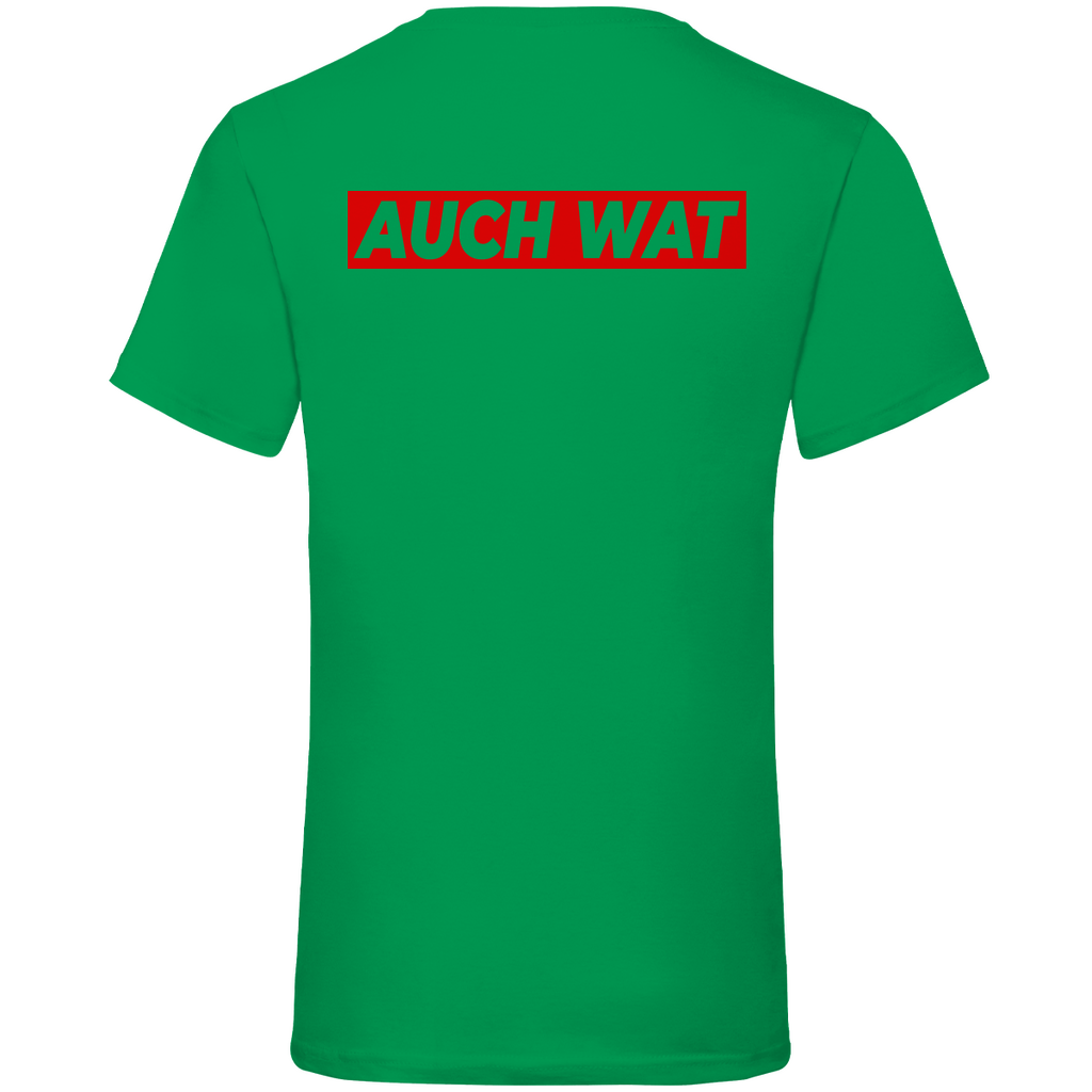 Hinten steht auch wat - Beidseitiger Druck - Herren V-Neck Shirt