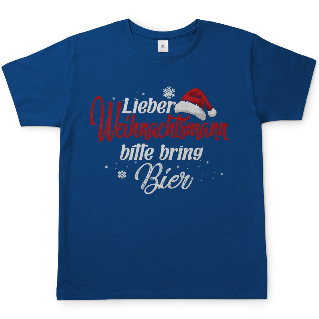 Lieber Weihnachtsmann Partnerlook - bitte bring Bier - Herren Shirt Royal Blue