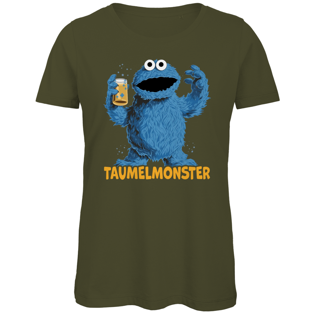 Sesamstraße - Taumel Krümelmonster - Damen Premium Bio T-Shirt Khaki